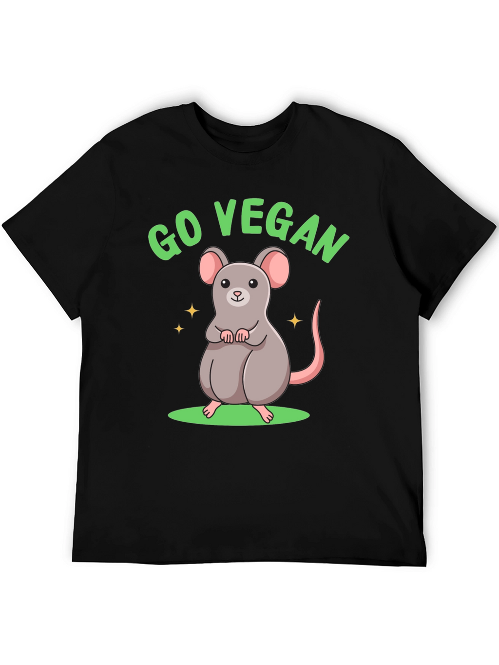 Go Vegan Rat Graphic T-Shirt