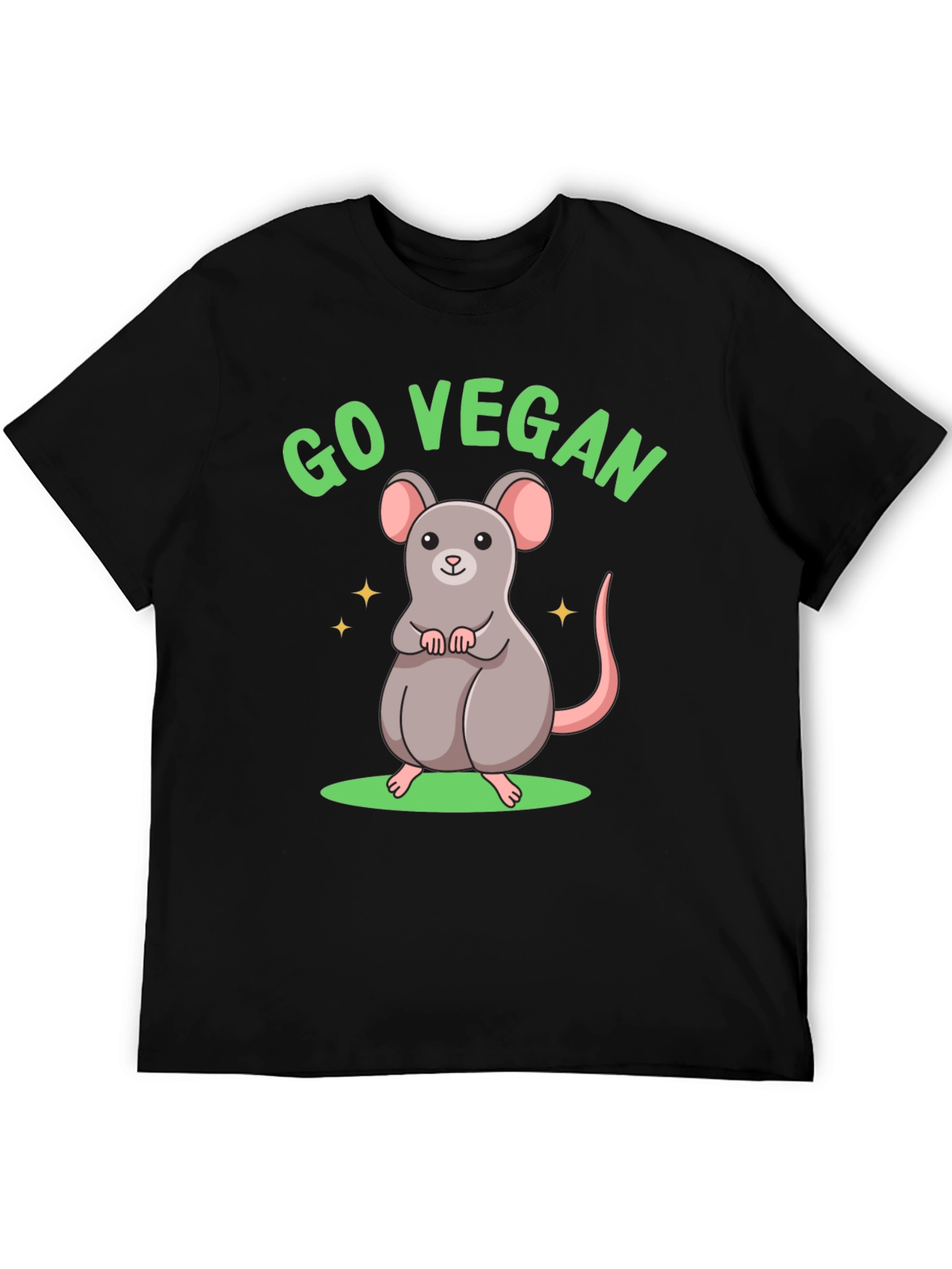 Go Vegan Rat Graphic T-Shirt