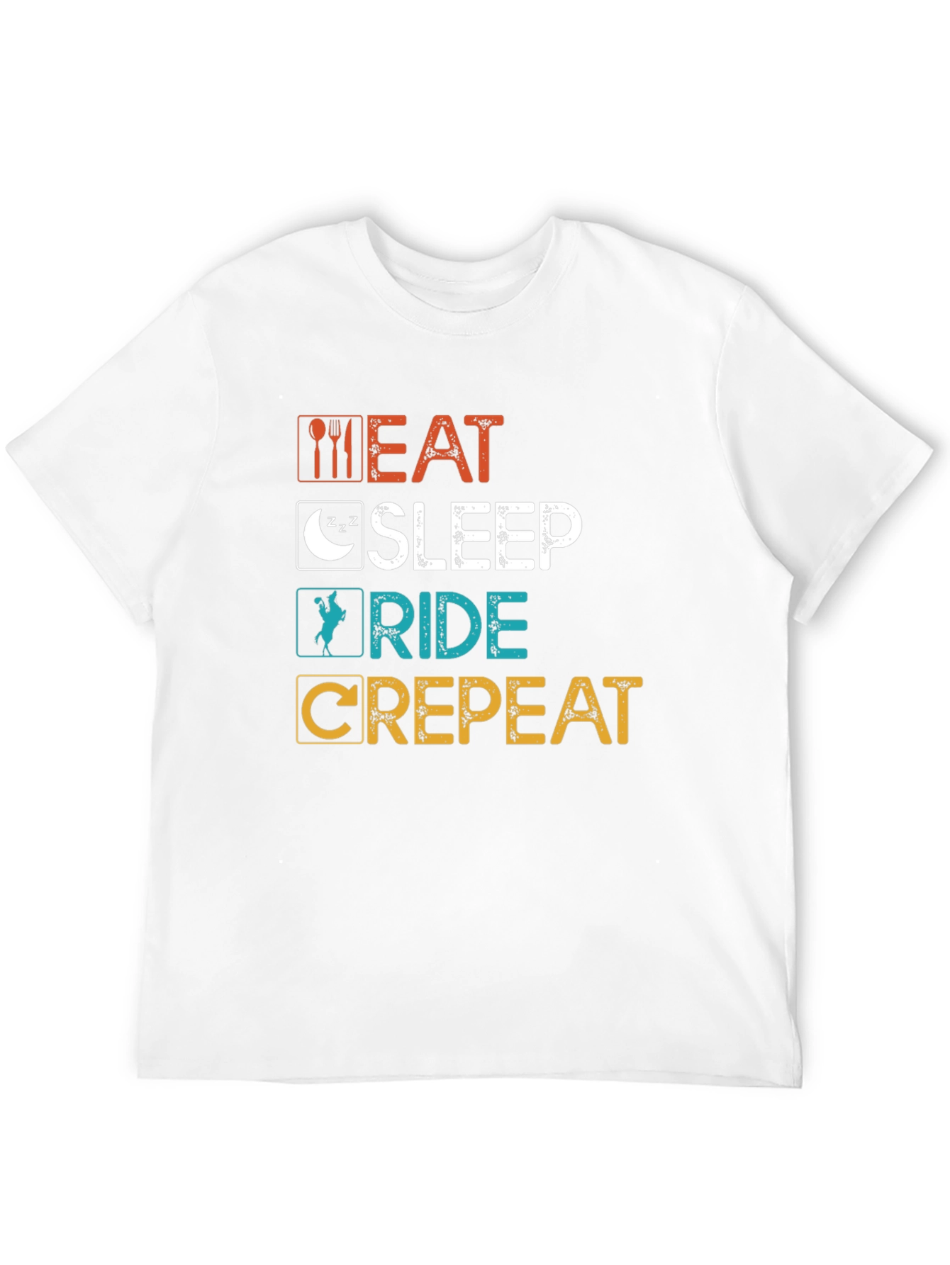 Eat Sleep Ride Crepeat Black T-Shirt