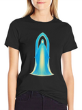 Mystical Virgin Mary Graphic Black T-Shirt