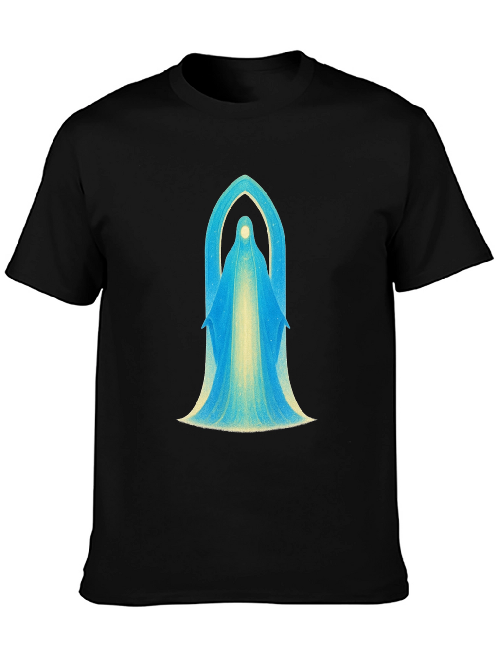 Mystical Virgin Mary Graphic Black T-Shirt