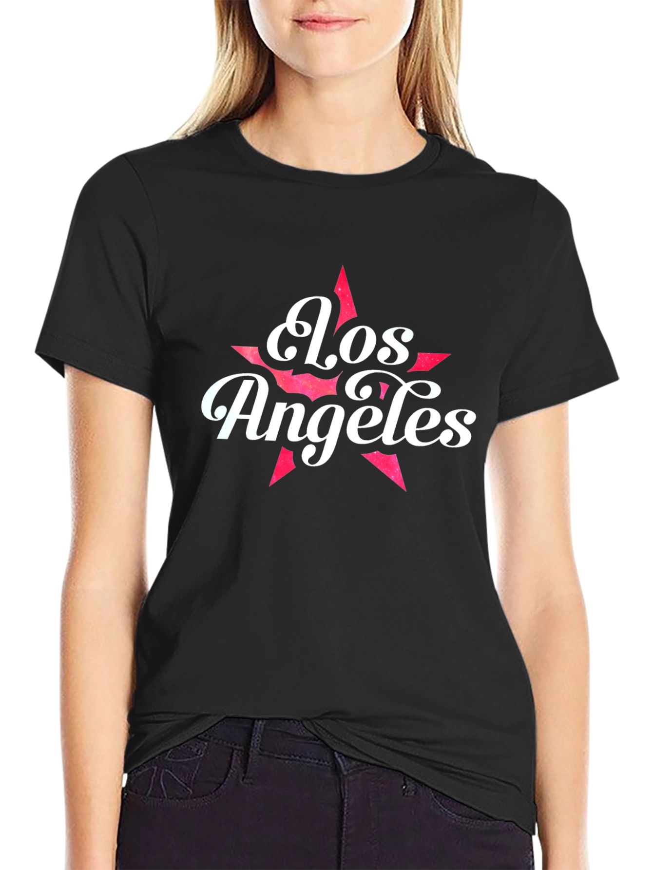 Los Angeles Star Graphic T-Shirt - Black