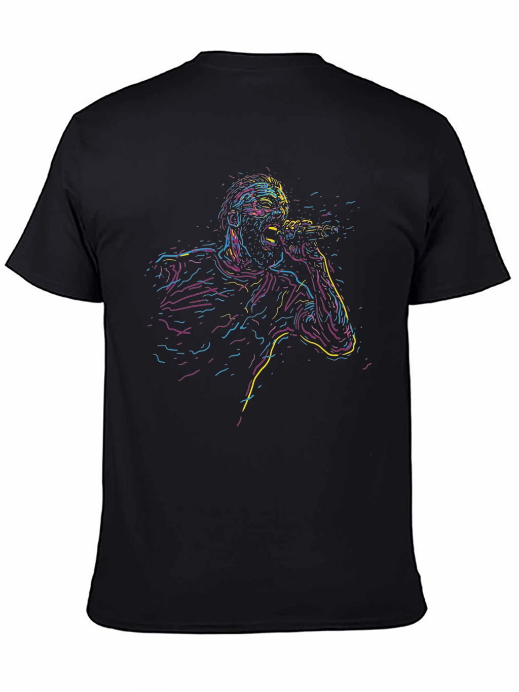 Neon Singer Graphic Black T-Shirt
