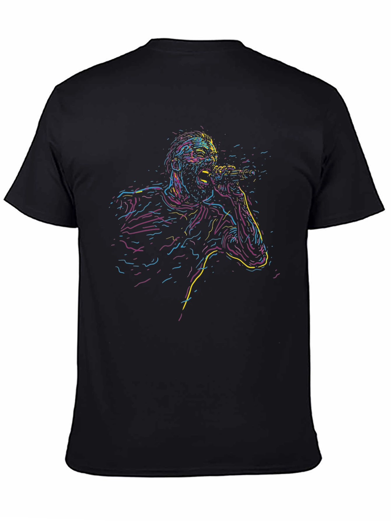 Neon Singer Graphic Black T-Shirt