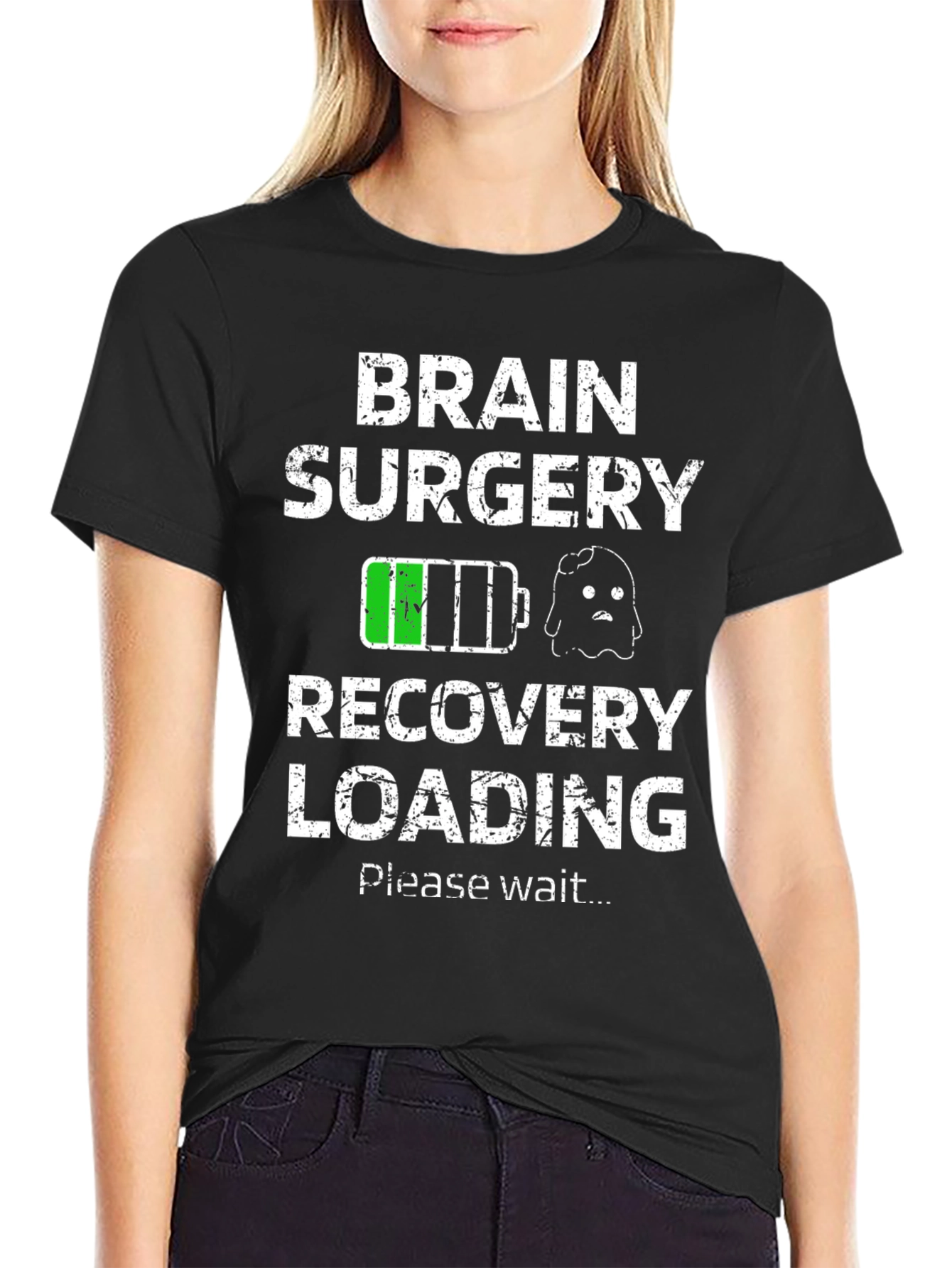 Brain Surgery Recovery Loading T-Shirt Funny Get Well Gift Tee