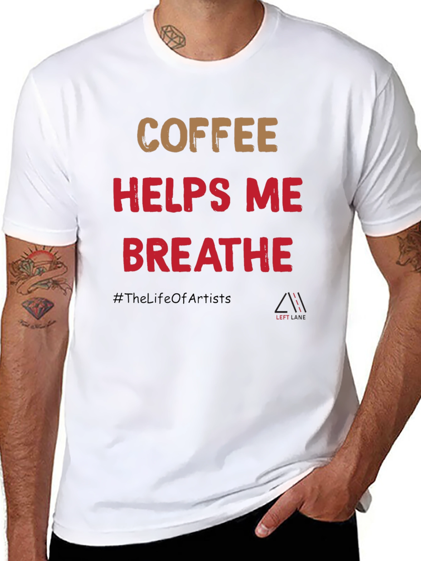 Coffee Helps Me Breathe Graphic T-Shirt