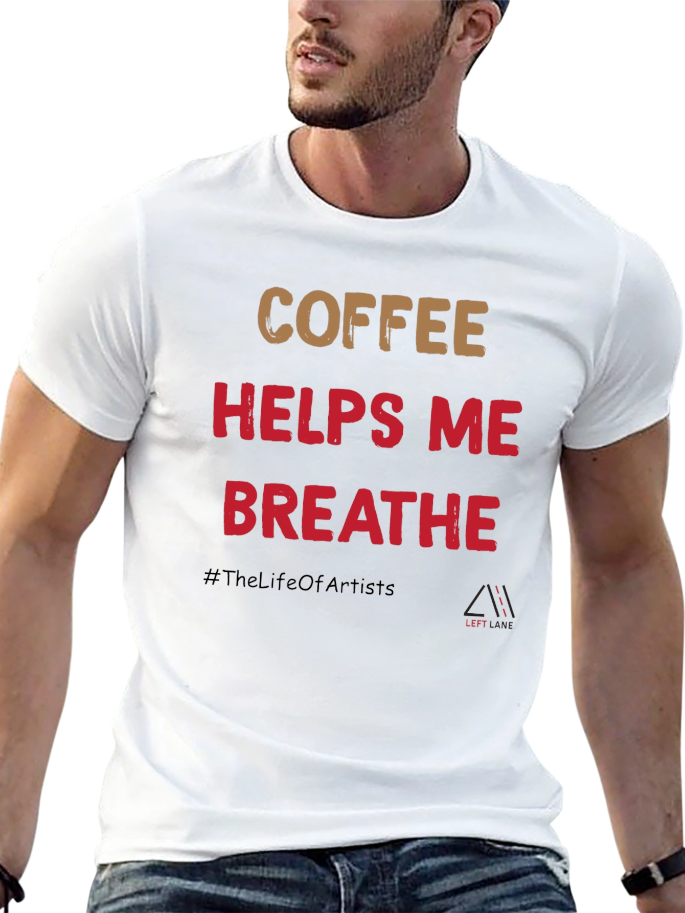 Coffee Helps Me Breathe Graphic T-Shirt