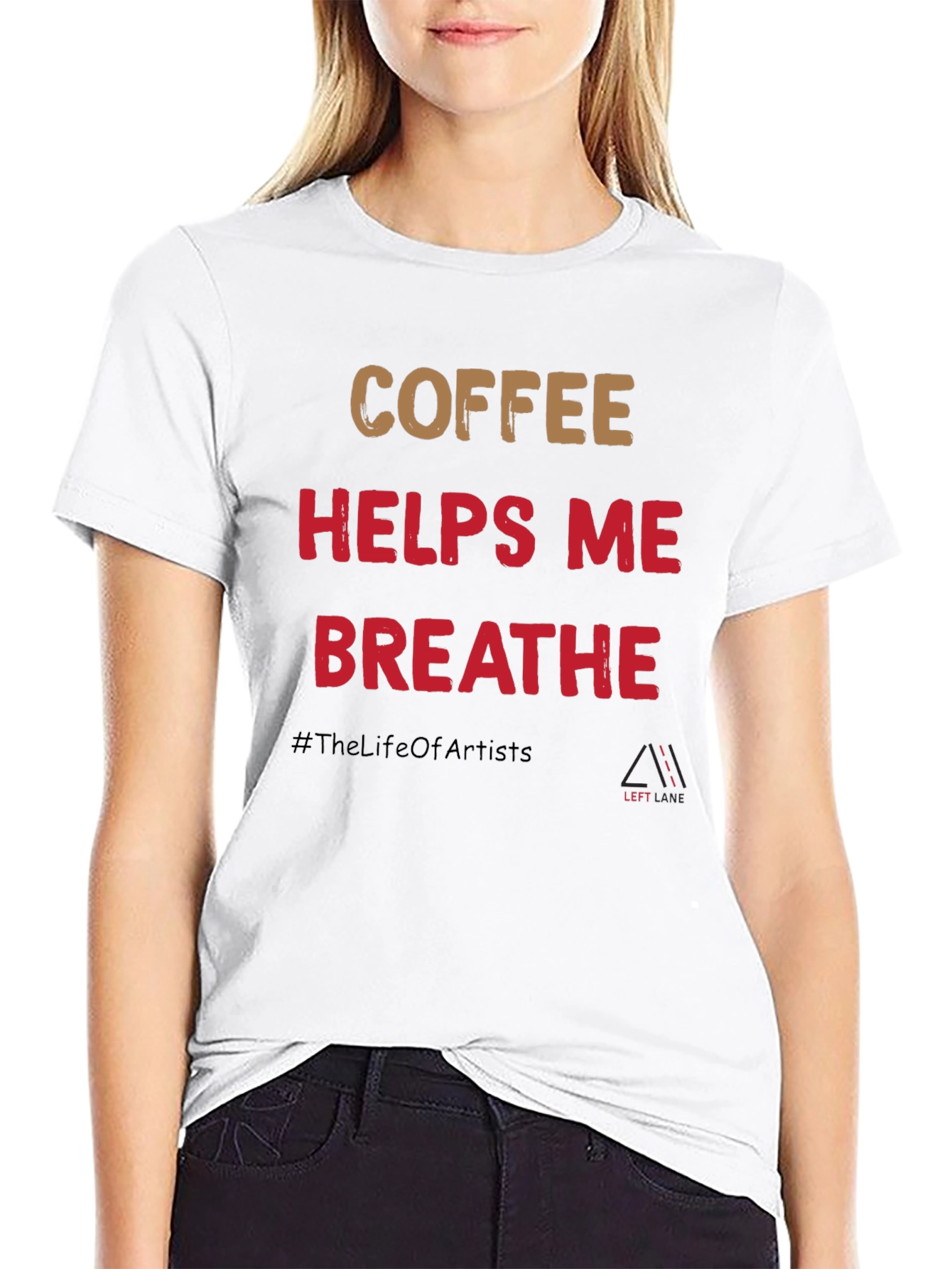 Coffee Helps Me Breathe Graphic T-Shirt