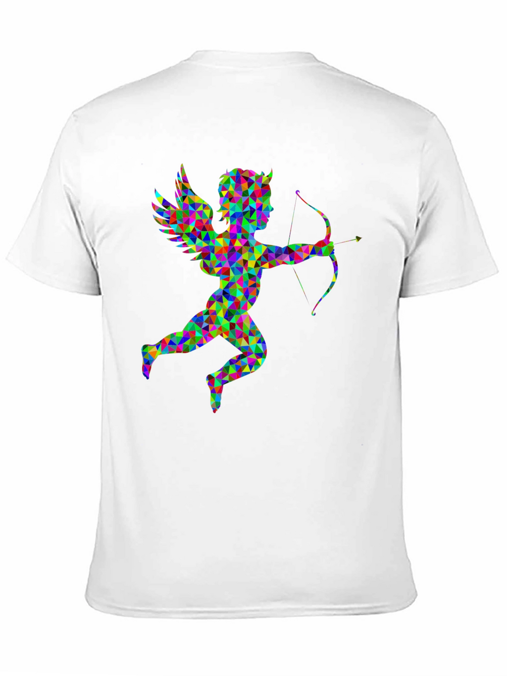 Geometric Cupid Graphic Black T-Shirt