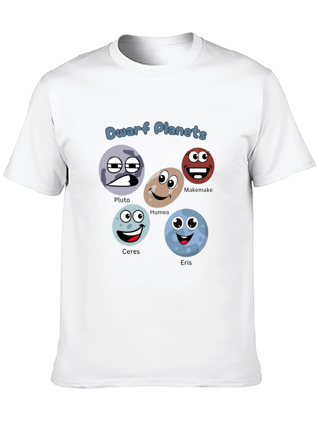 Dwarf Planets T-Shirt - Cartoon Planet Design