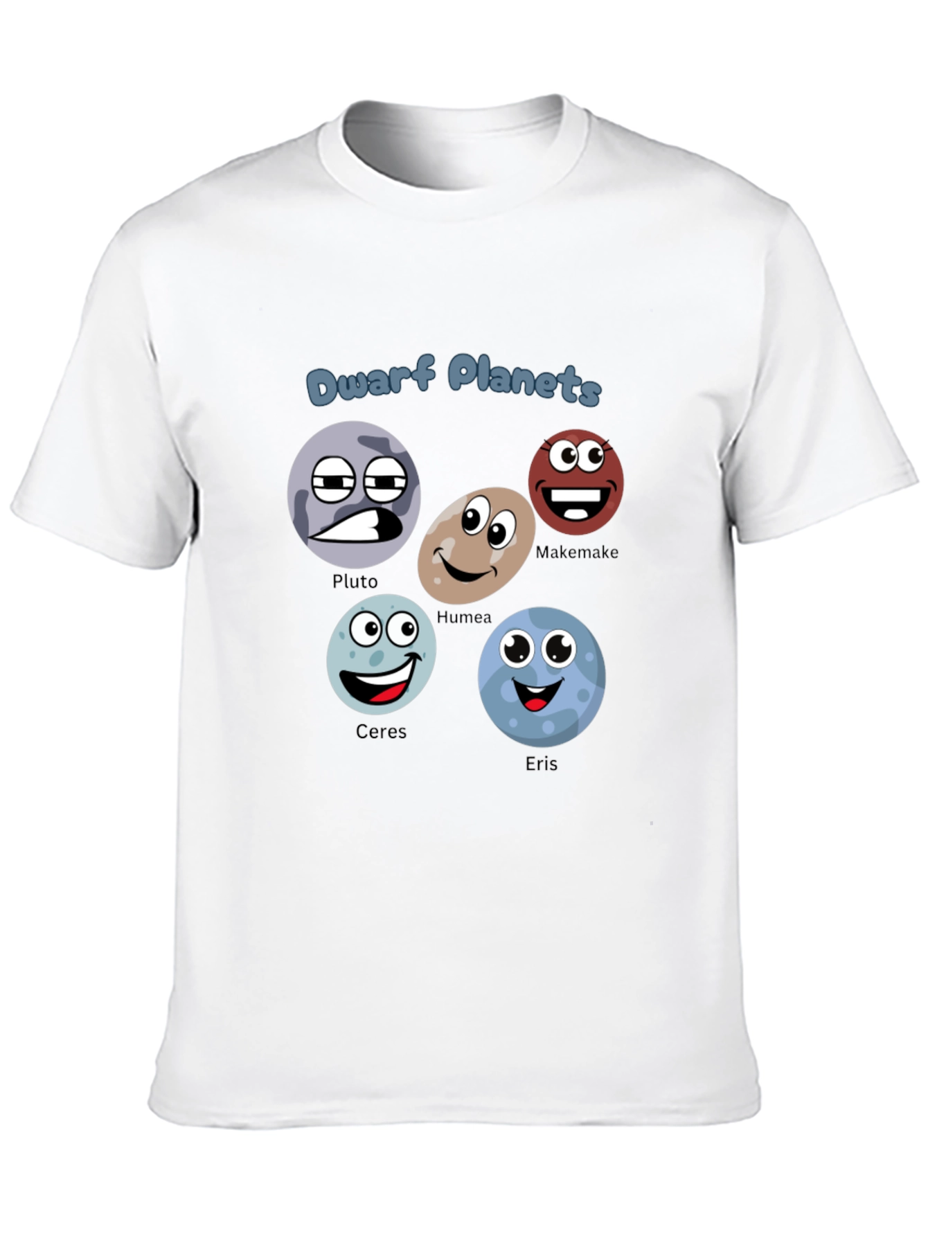 Dwarf Planets T-Shirt - Cartoon Planet Design