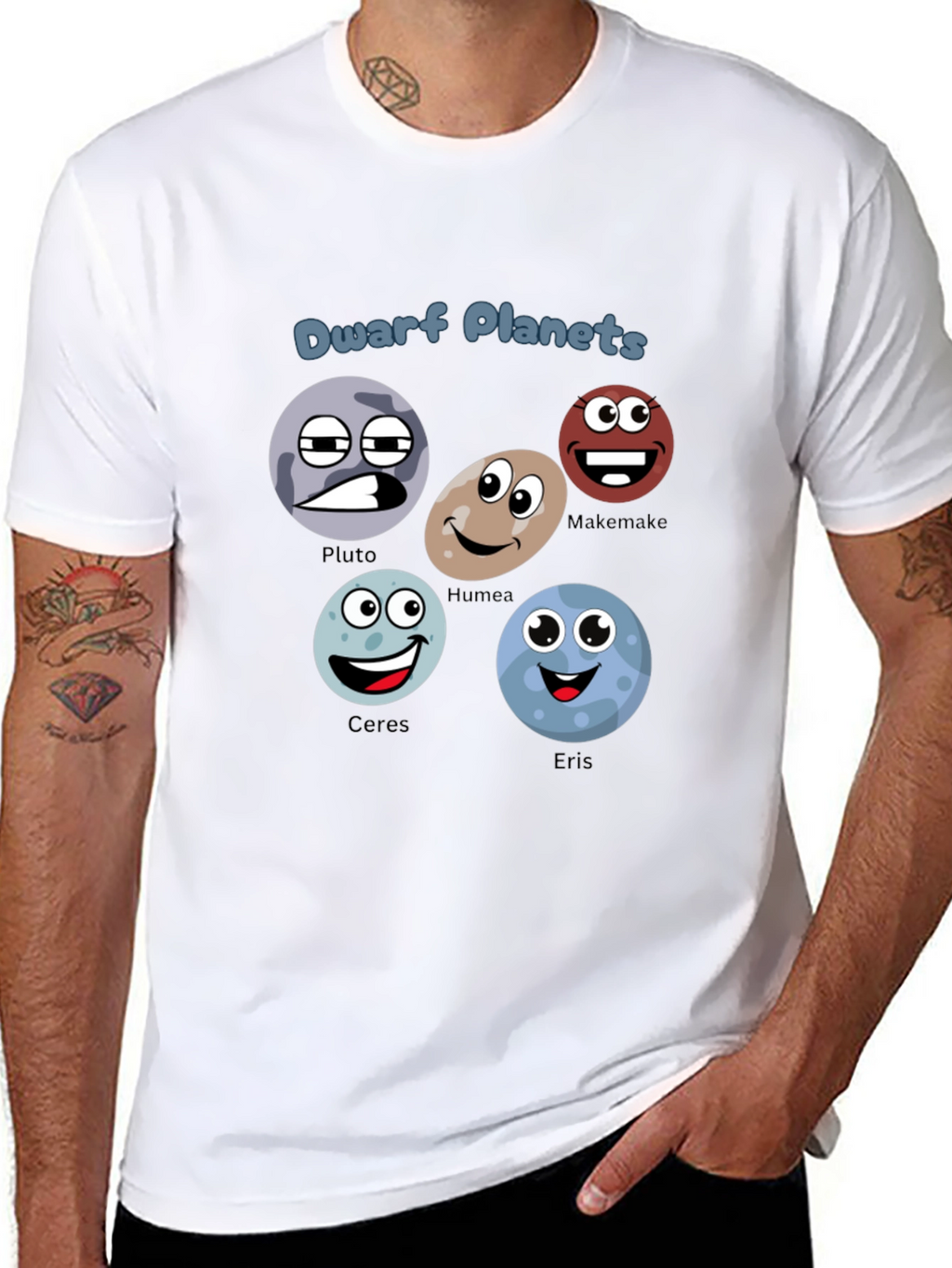 Dwarf Planets T-Shirt - Cartoon Planet Design