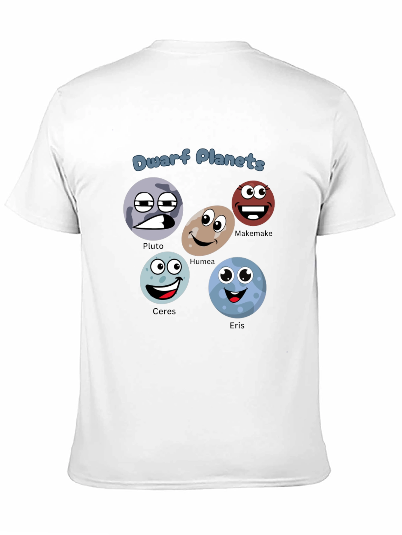 Dwarf Planets T-Shirt - Cartoon Planet Design