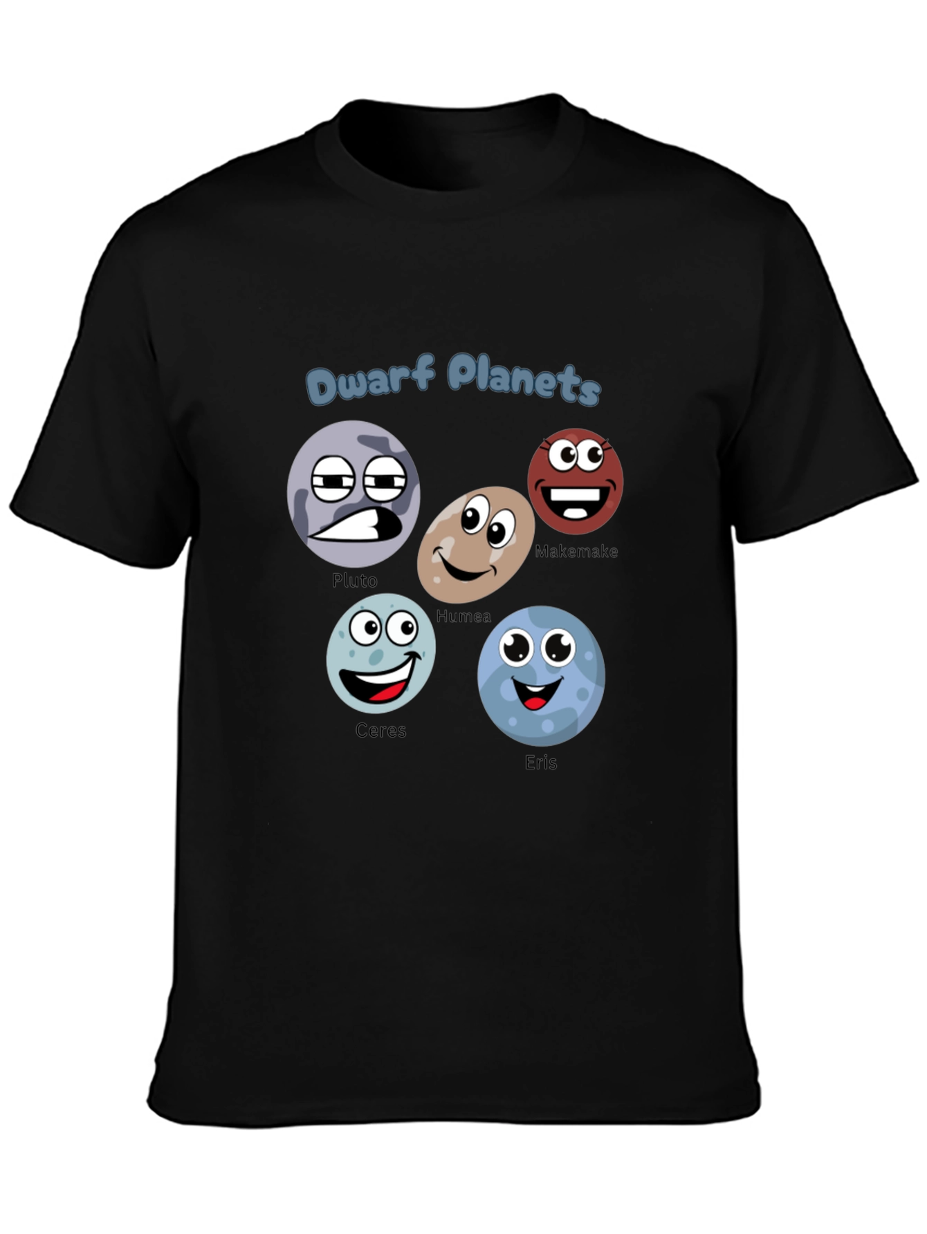 Dwarf Planets T-Shirt - Cartoon Planet Design