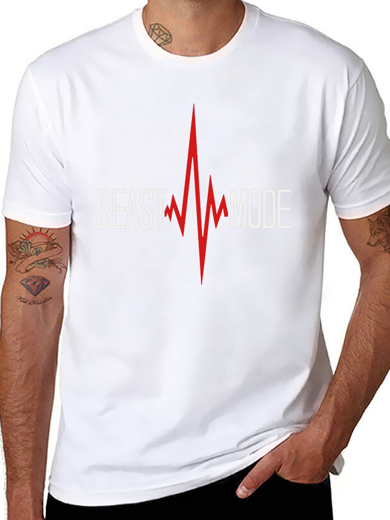 Beast Mode Graphic Print Black T-Shirt