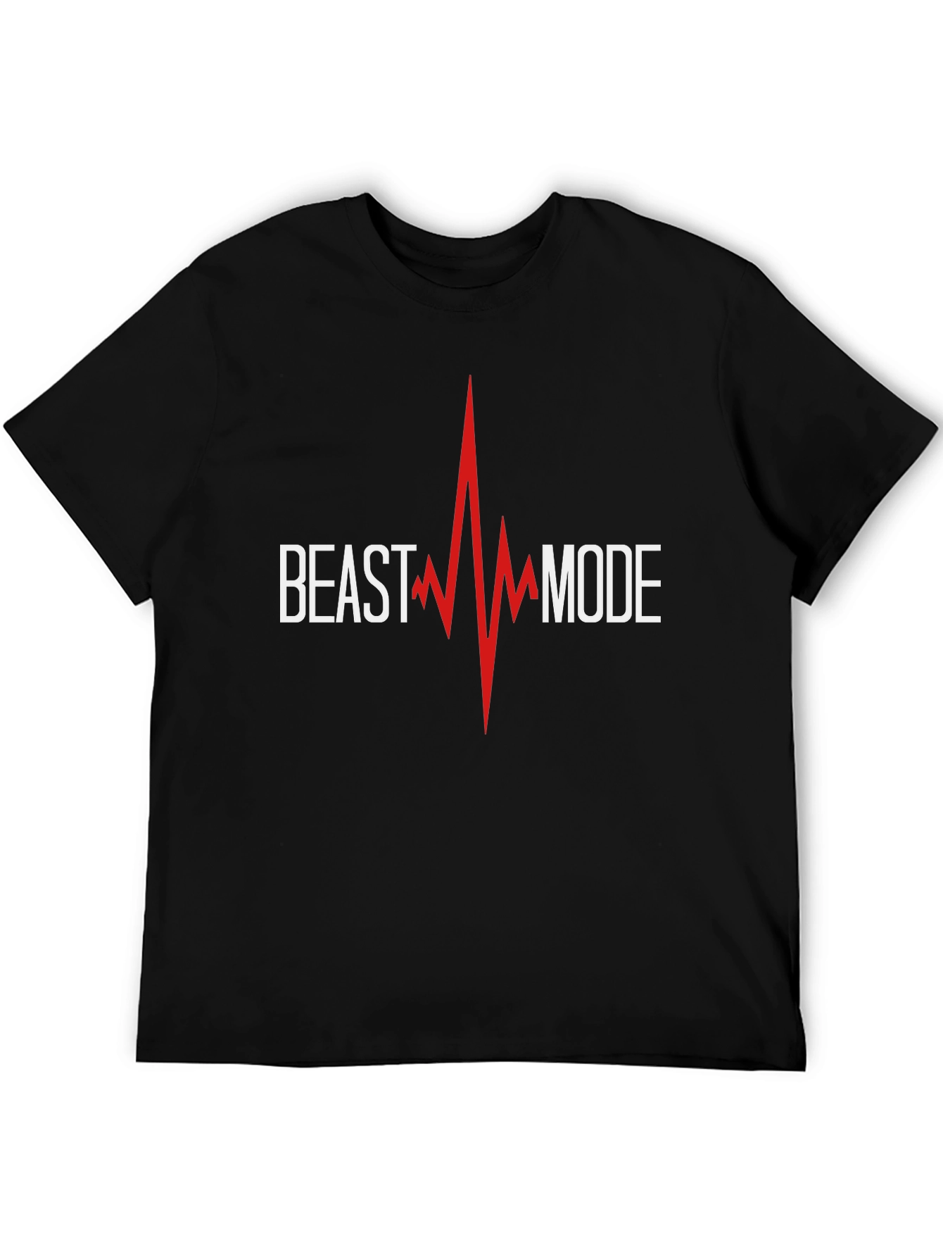 Beast Mode Graphic Print Black T-Shirt