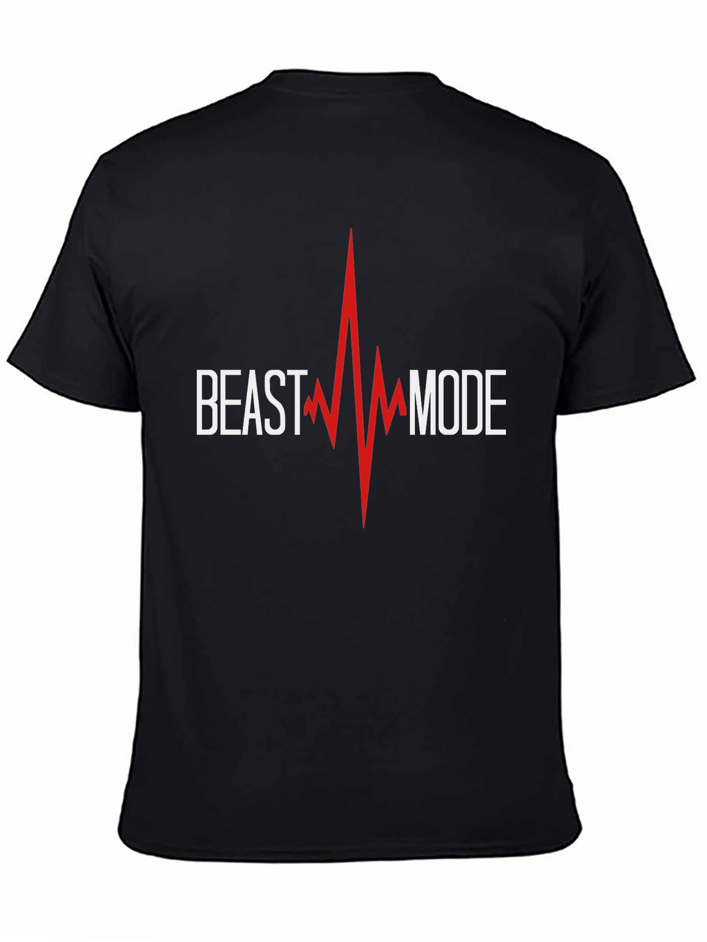 Beast Mode Graphic Print Black T-Shirt