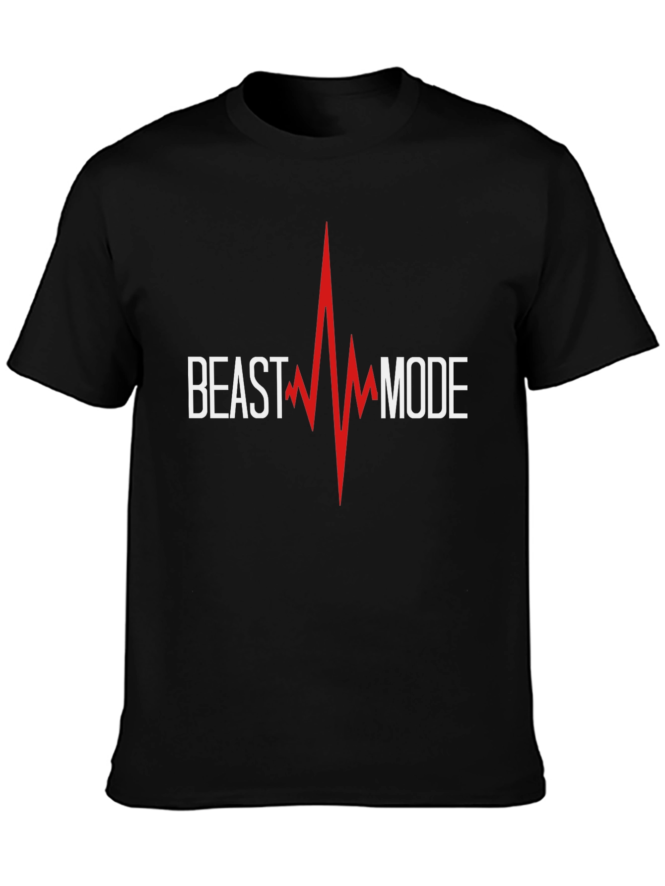 Beast Mode Graphic Print Black T-Shirt