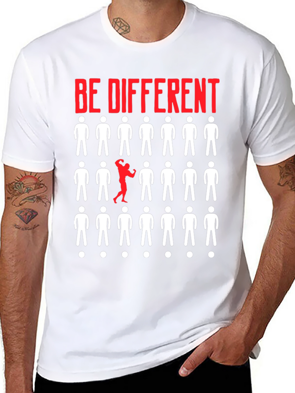 Be Different Graphic T-Shirt - Black
