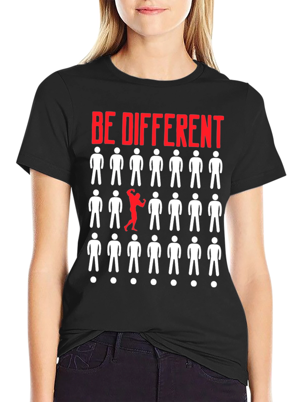Be Different Graphic T-Shirt - Black