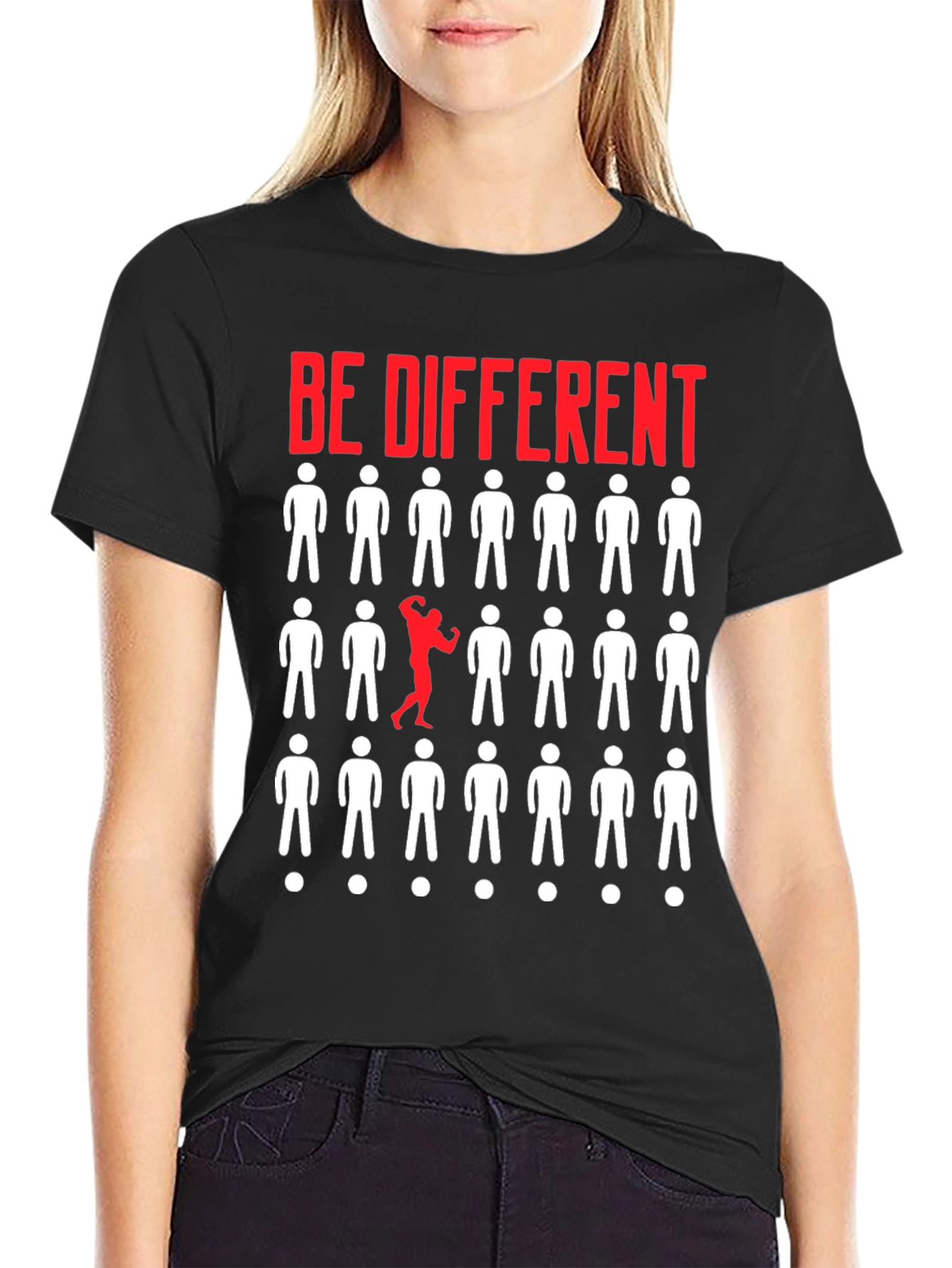 Be Different Graphic T-Shirt - Black