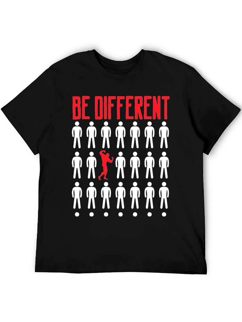 Be Different Graphic T-Shirt - Black