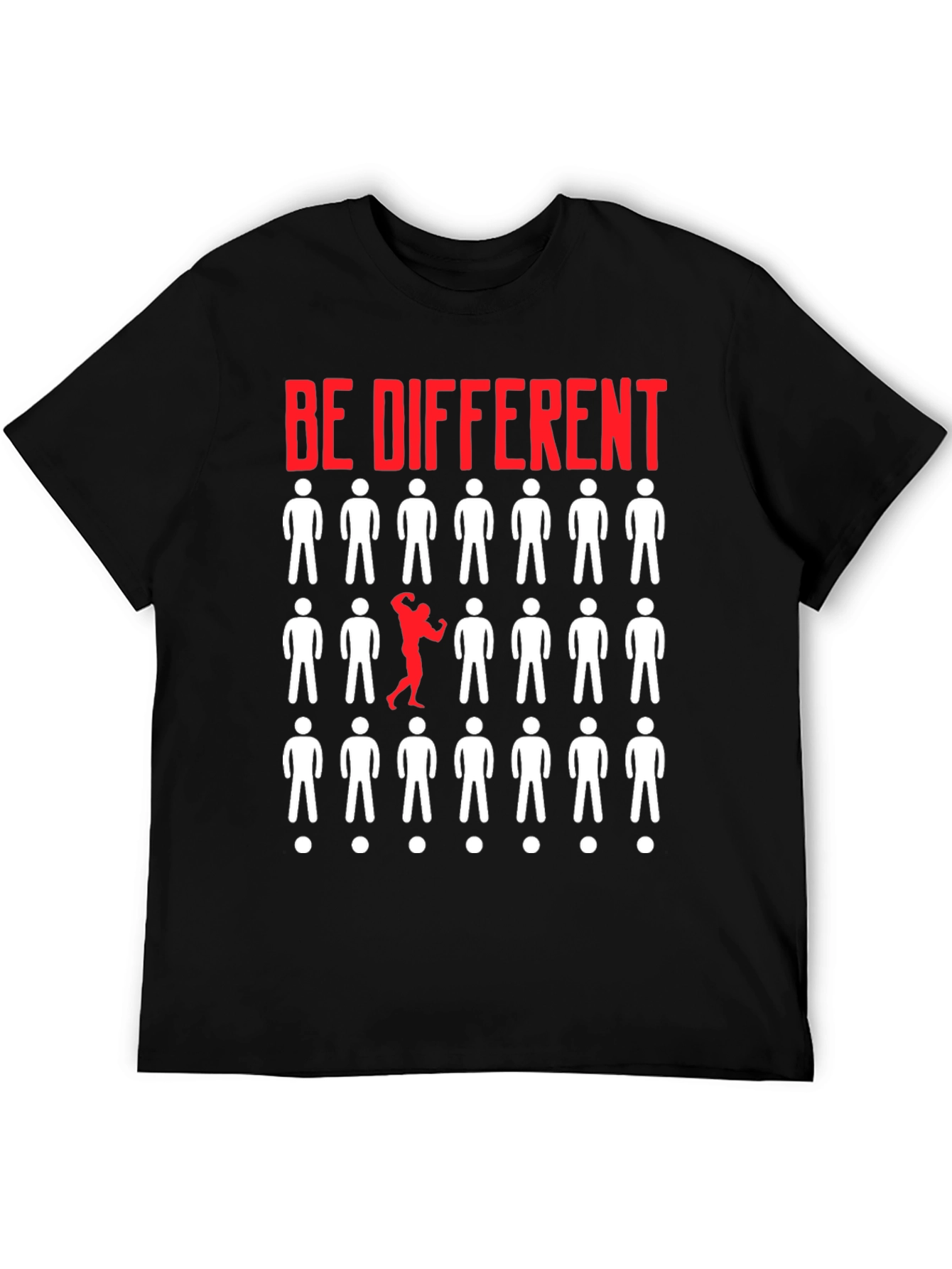 Be Different Graphic T-Shirt - Black