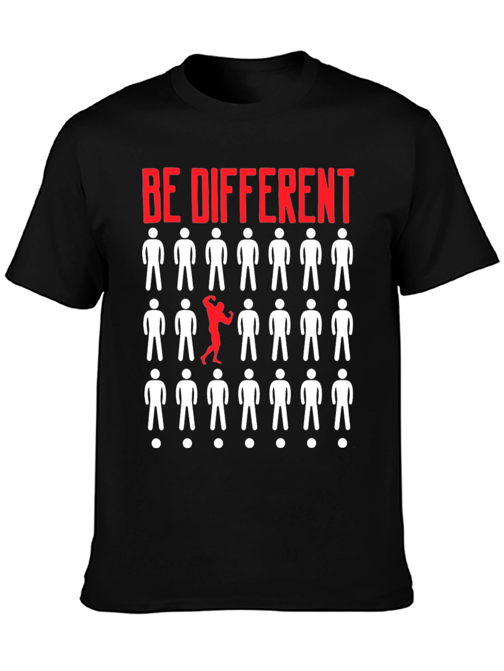 Be Different Graphic T-Shirt - Black