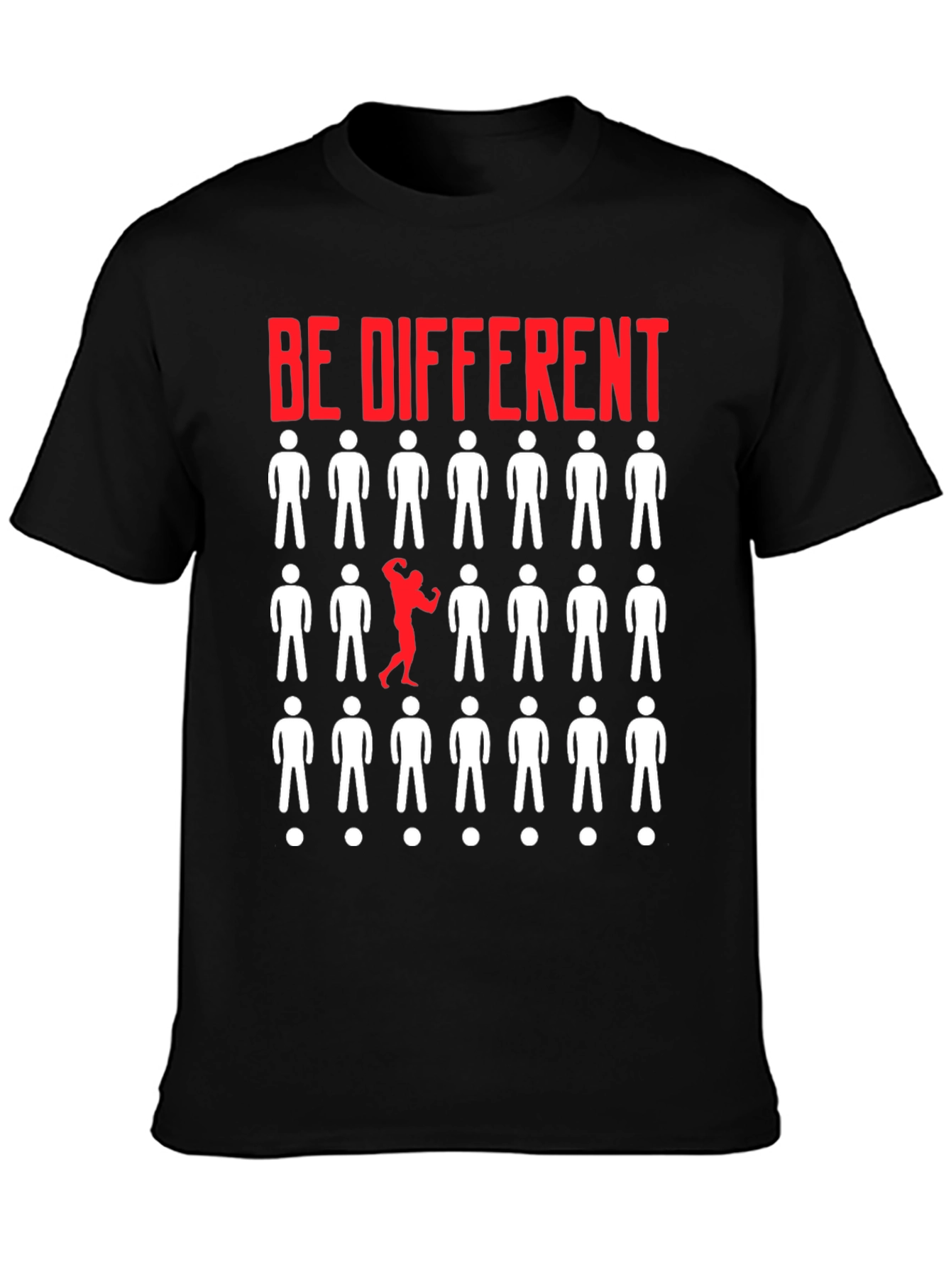 Be Different Graphic T-Shirt - Black