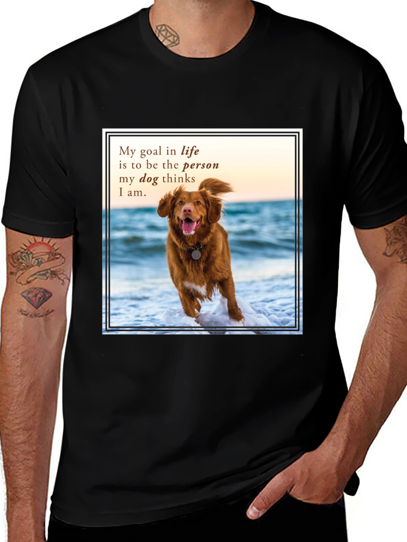 Dog Lover T-Shirt: My Goal in Life Quote Tee