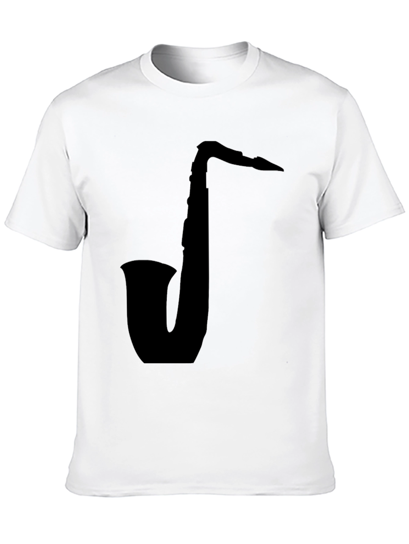 Saxophone Silhouette Black T-Shirt