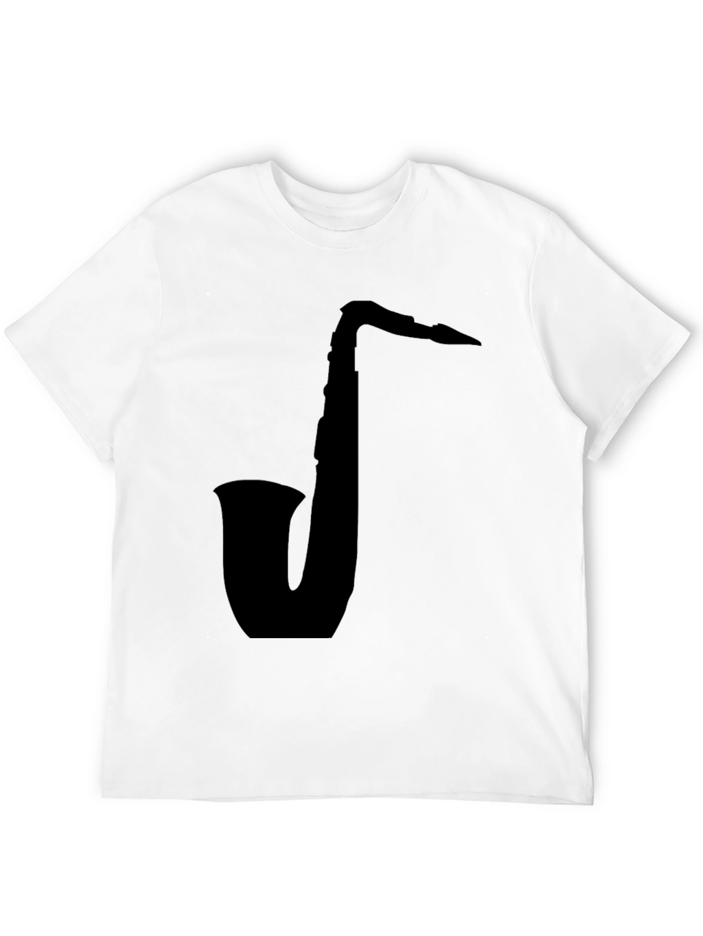 Saxophone Silhouette Black T-Shirt