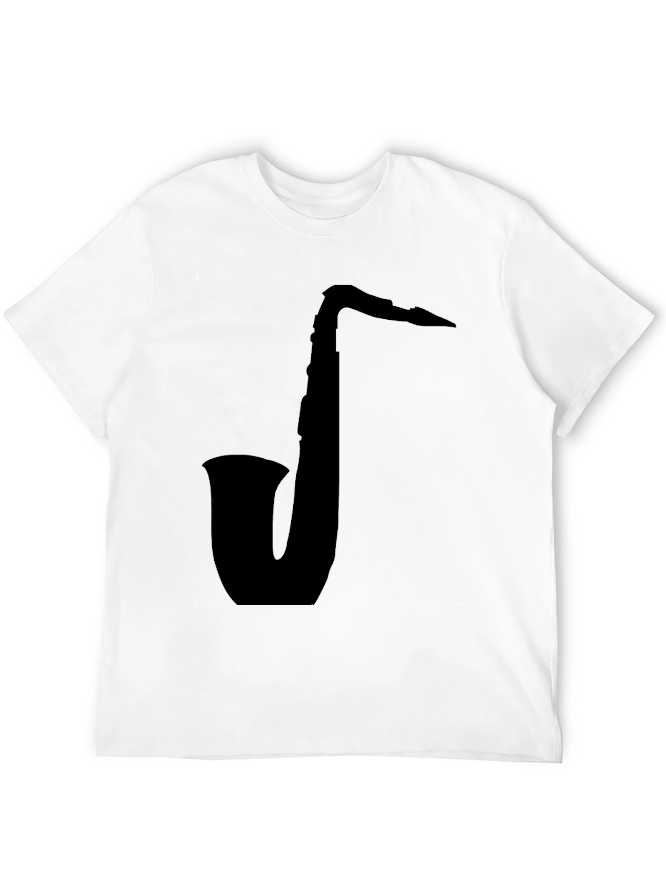 Saxophone Silhouette Black T-Shirt