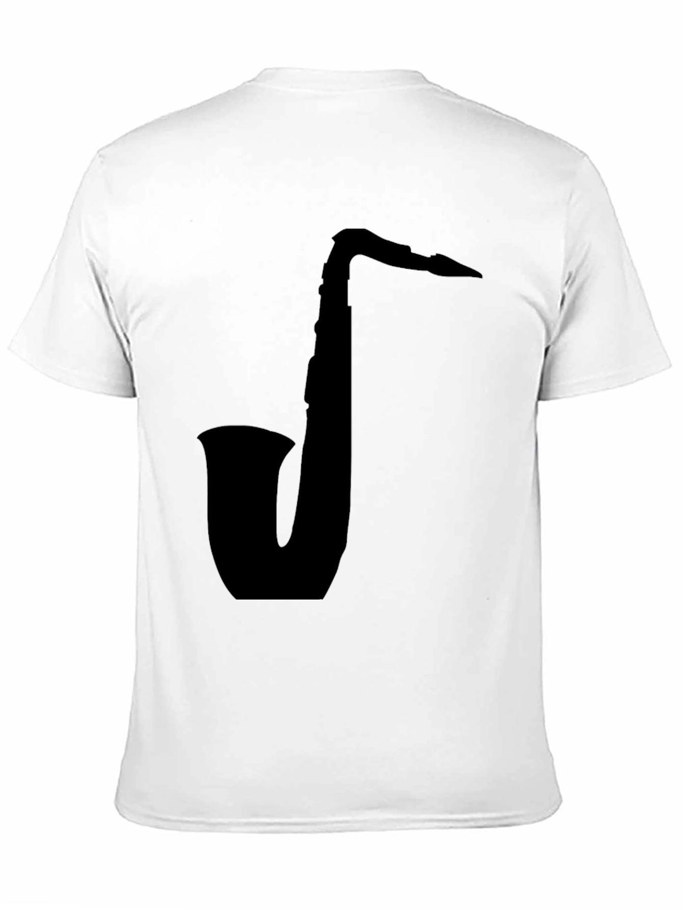 Saxophone Silhouette Black T-Shirt