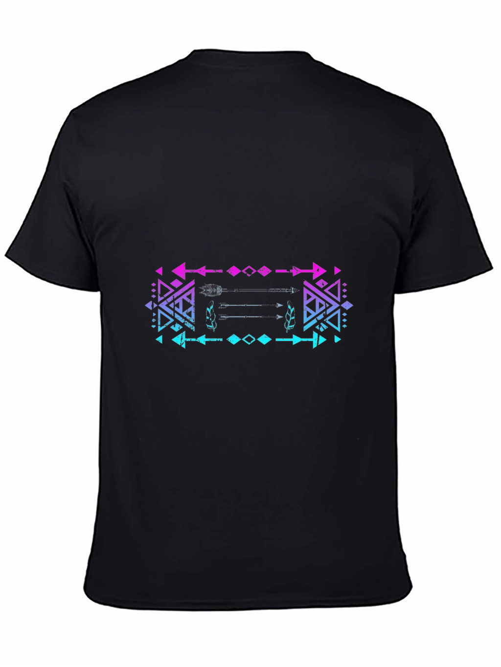 Aztec Arrow T-Shirt - Black Cotton Blend