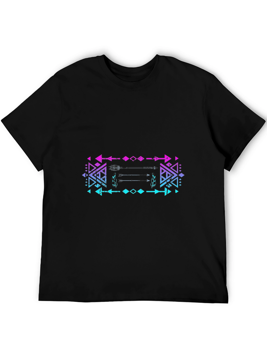 Aztec Arrow T-Shirt - Black Cotton Blend
