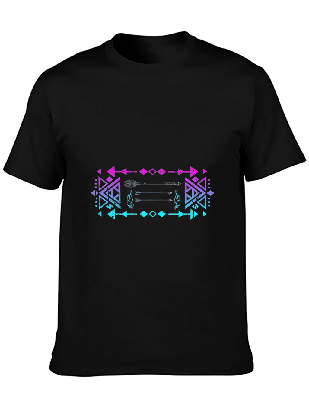 Aztec Arrow T-Shirt - Black Cotton Blend
