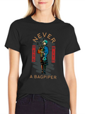 Never Mess with A Bagpiper Graphic Tee