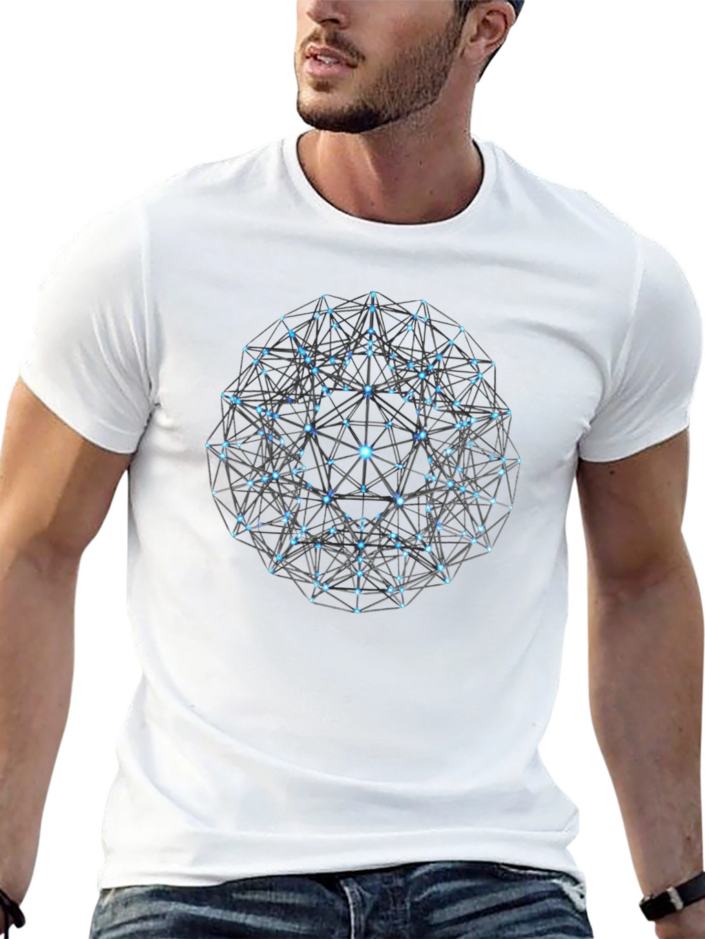 Geometric Sphere Graphic T-Shirt - Modern Style