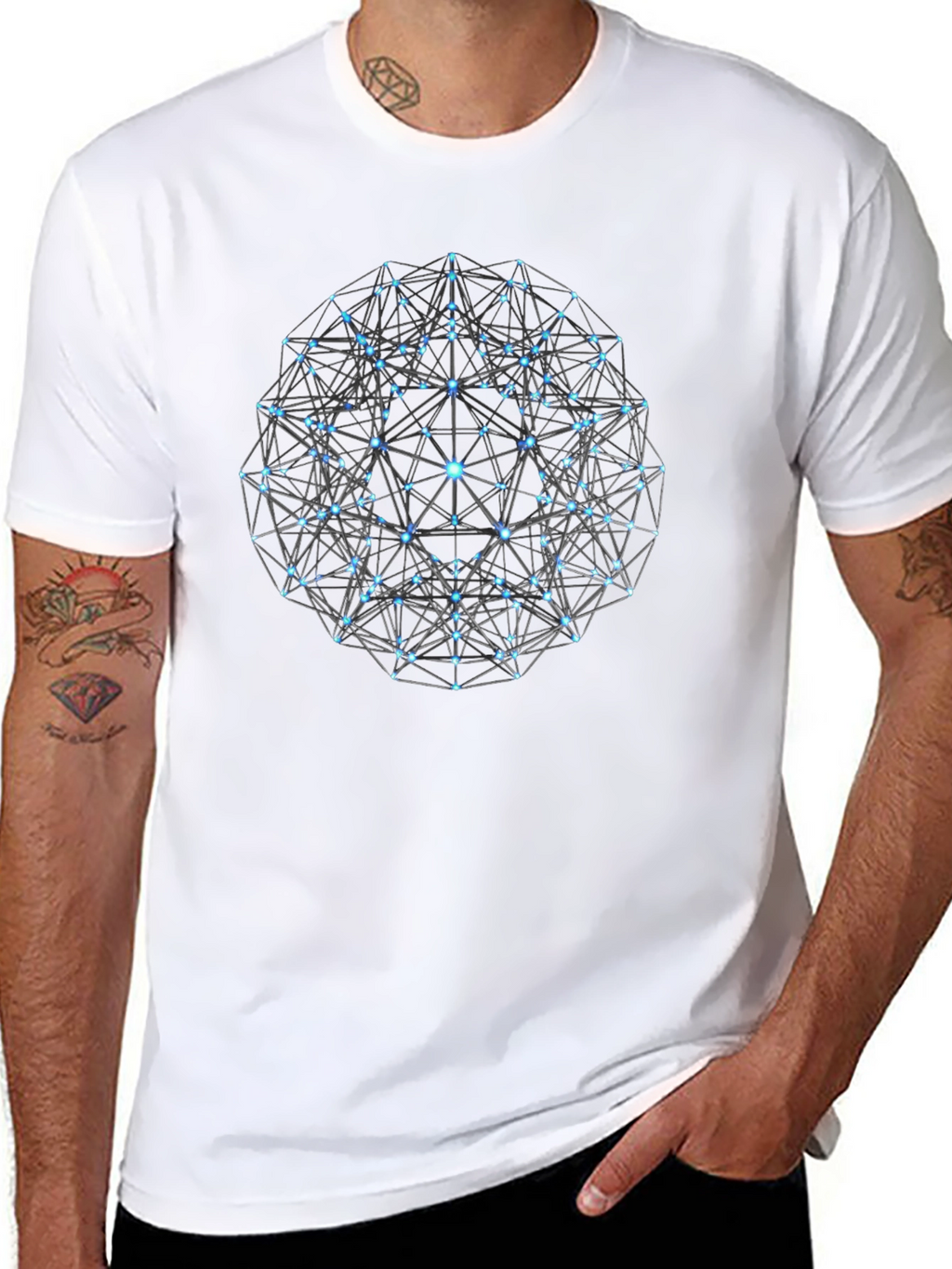 Geometric Sphere Graphic T-Shirt - Modern Style