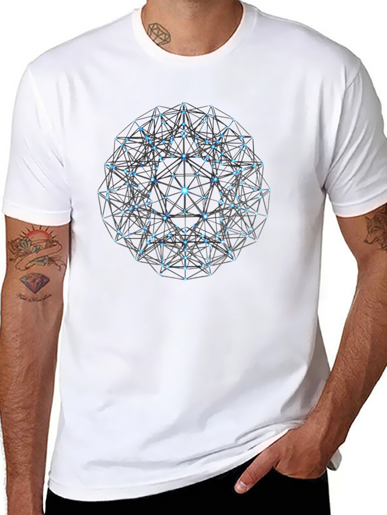 Geometric Sphere Graphic T-Shirt - Modern Style