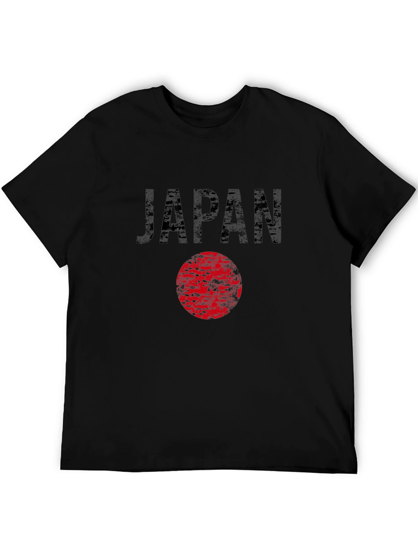 Japan Graphic T-Shirt - Distressed Flag Design