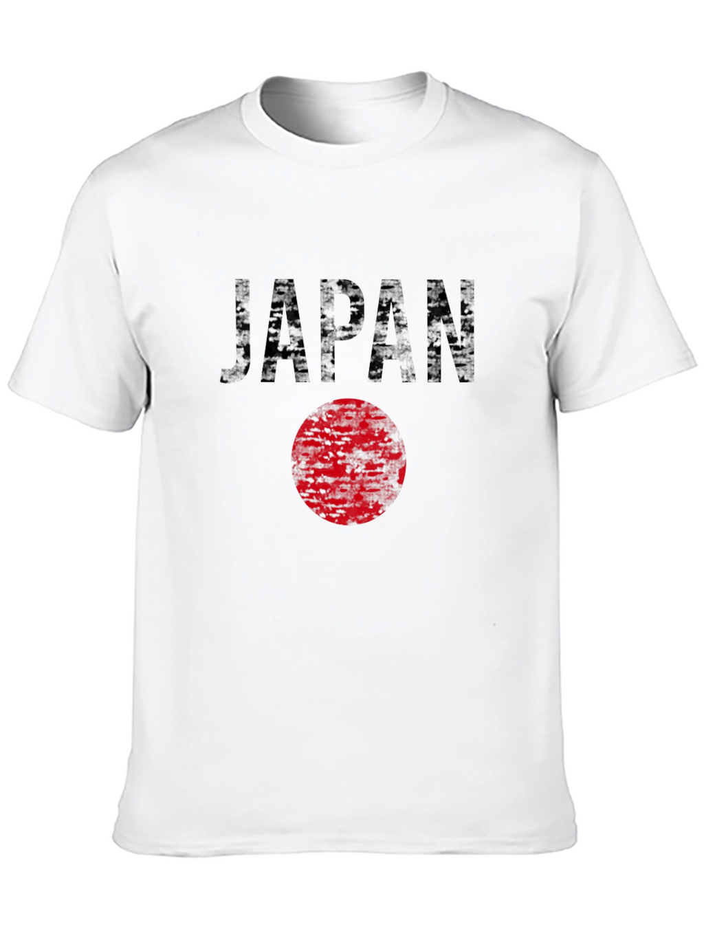 Japan Graphic T-Shirt - Distressed Flag Design
