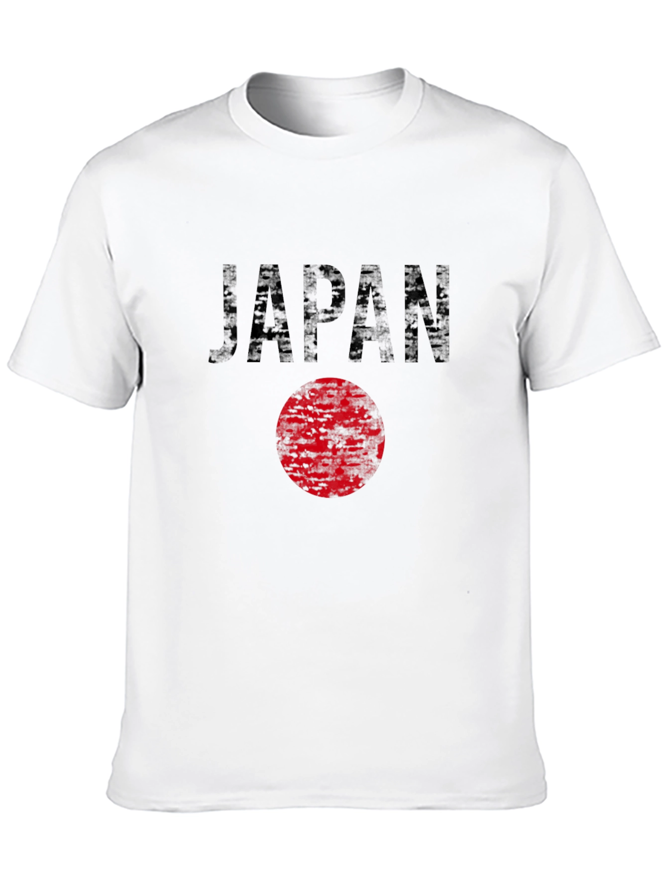 Japan Graphic T-Shirt - Distressed Flag Design