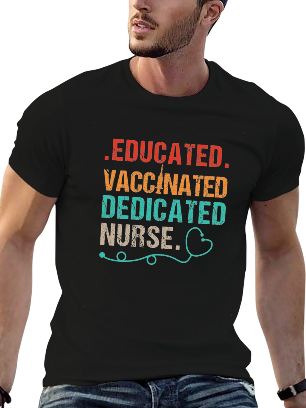Educated Vaccinated Dedicated Nurse T-Shirt