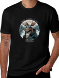 Sip and Ski Vibes Black T-Shirt