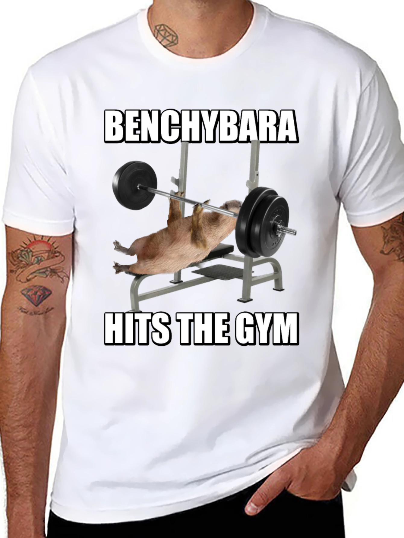 Benchybara Hits the Gym T-Shirt