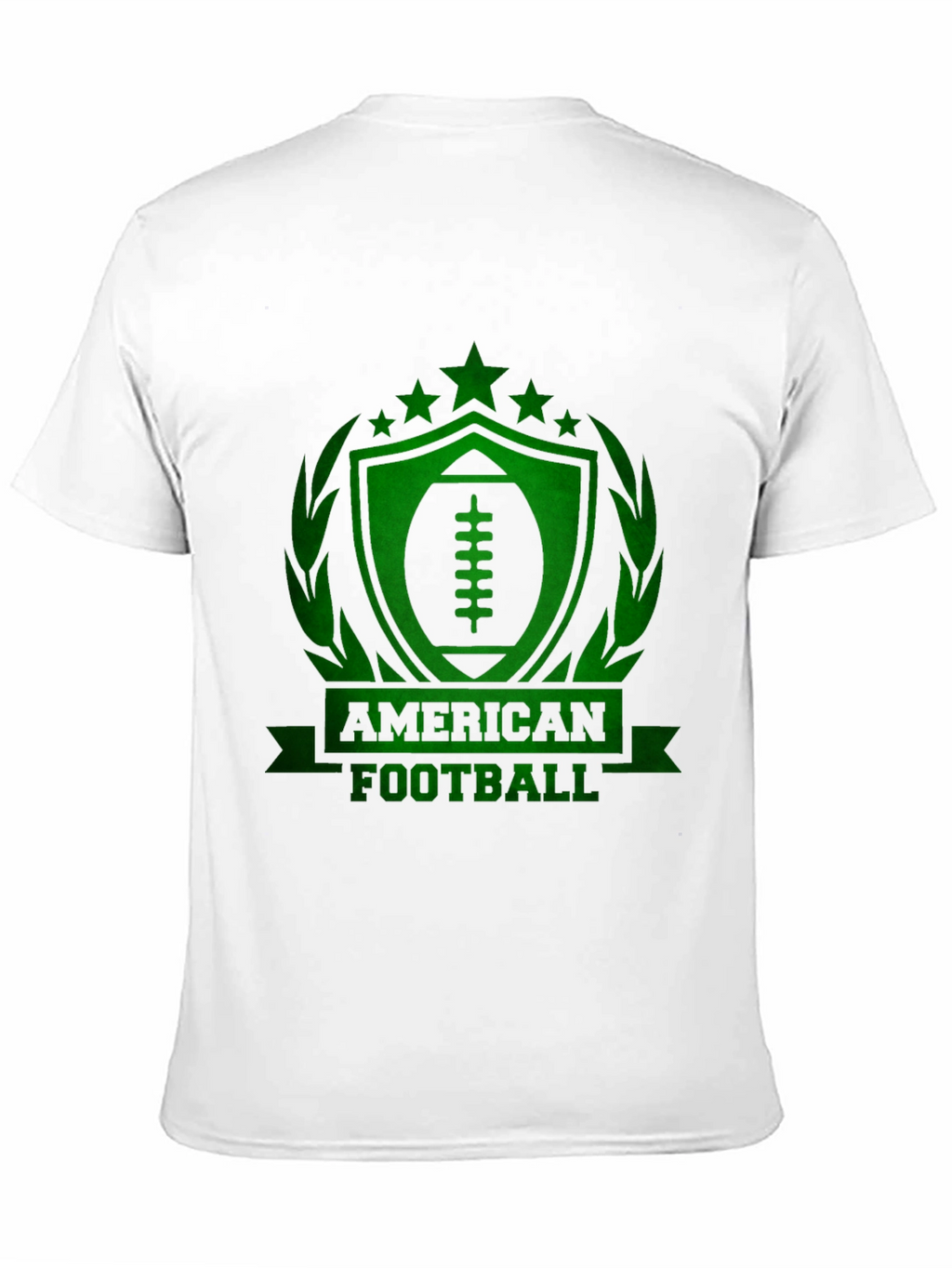 American Football Graphic Tee - Black Cotton T-Shirt