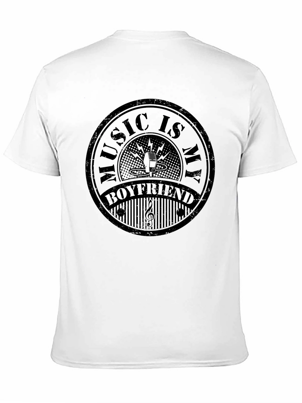 Music is My Boyfriend Black Graphic Tee