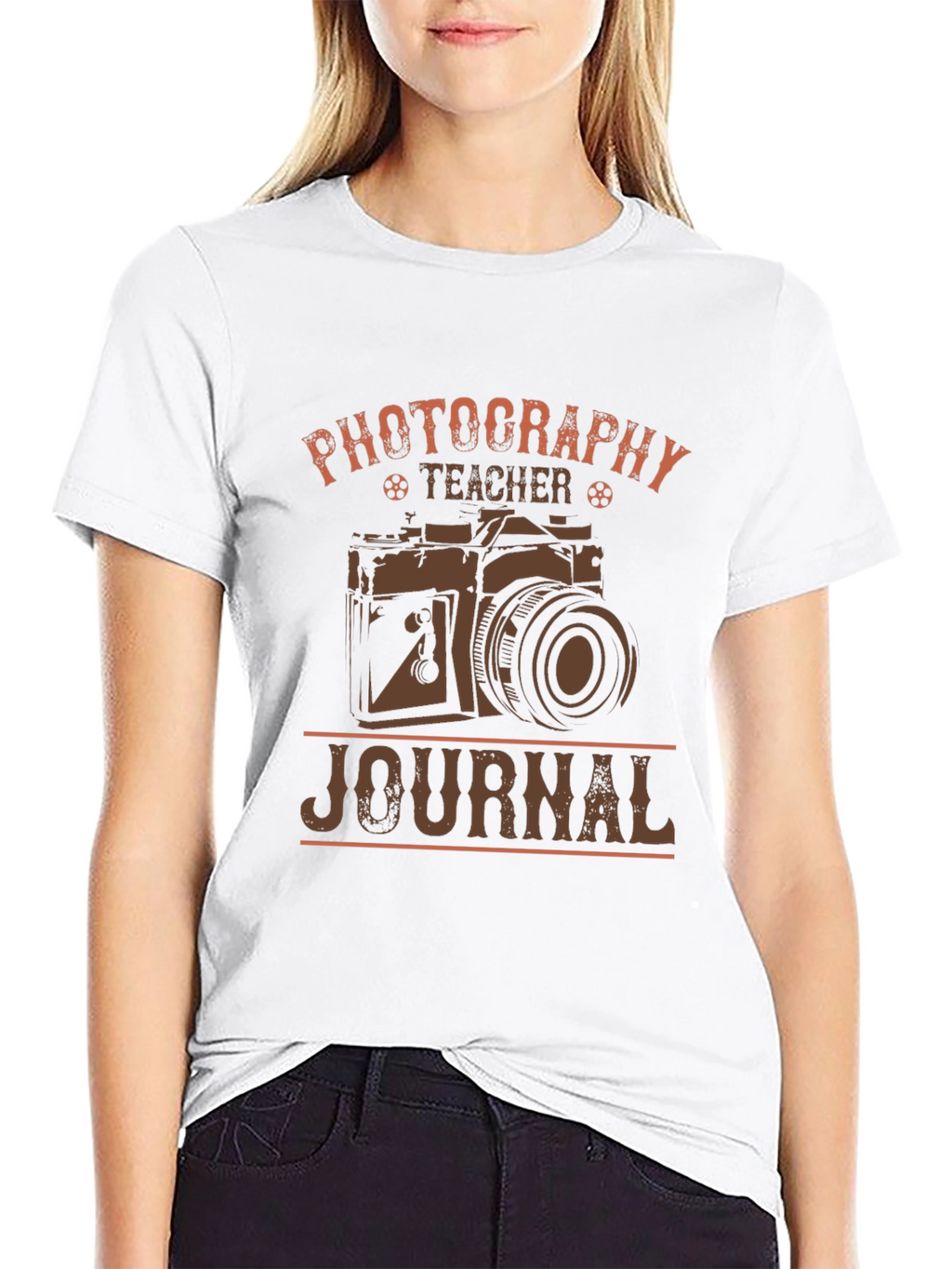 Photography Teacher Journal T-Shirt - Camera Design